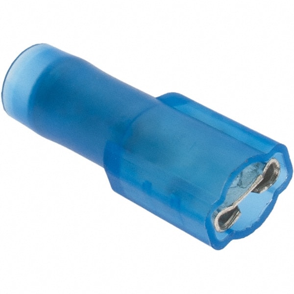 Value Collection - 16 to 14 AWG, Fully Insulated, Female Wire Disconnect - 3/16" Wide Tab, Blue, CSA Certified, UL Listed - Exact Tooling
