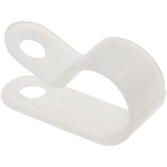 Value Collection - 3/8" Bundle Diam, 0.167" Hole, Nylon Clamp - White - Exact Tooling