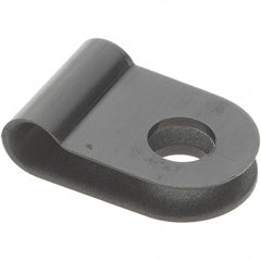 Value Collection - 1/8" Bundle Diam, 0.167" Hole, Nylon Clamp - Black - Exact Tooling
