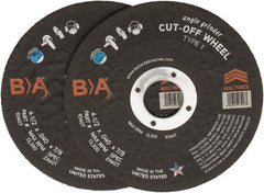 Value Collection - 4-1/2" Aluminum Oxide Cutoff Wheel - 0.04" Thick, 7/8" Arbor, 17,000 Max RPM - Exact Tooling