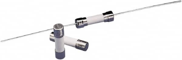 Value Collection - 125 VAC, 5 Amp, Fast-Acting Miniature Glass/Ceramic Fuse - Fuse Holder Mount, 20mm OAL, 5mm Diam - Exact Tooling