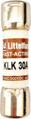 Value Collection - 600 VAC, 30 Amp, Fast-Acting Semiconductor/High Speed Fuse - 1-1/2" OAL, 100 at AC kA Rating, 13/32" Diam - Exact Tooling