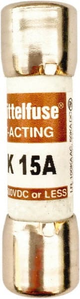 Value Collection - 600 VAC, 15 Amp, Fast-Acting Semiconductor/High Speed Fuse - 1-1/2" OAL, 100 at AC kA Rating, 13/32" Diam - Exact Tooling