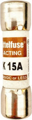 Value Collection - 600 VAC, 15 Amp, Fast-Acting Semiconductor/High Speed Fuse - 1-1/2" OAL, 100 at AC kA Rating, 13/32" Diam - Exact Tooling