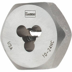 Value Collection - #10-24 UNC Thread, 1" Hex, Right Hand Thread, Hex Rethreading Die - Carbon Steel - Exact Tooling