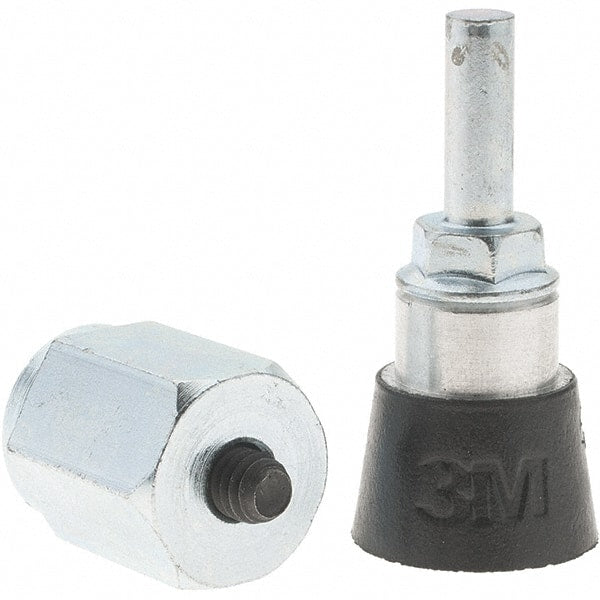 Value Collection - 1" Diam Quick-Change Disc Backing Pad - 1/4" Shank Diam, Medium Density, 30,000 RPM - Exact Tooling