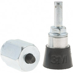 Value Collection - 1" Diam Quick-Change Disc Backing Pad - 1/4" Shank Diam, Medium Density, 30,000 RPM - Exact Tooling