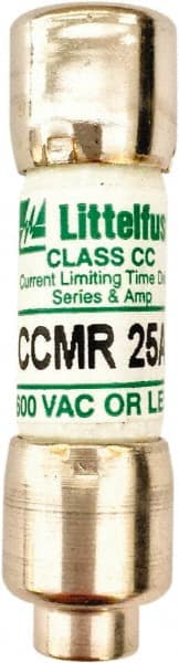 Value Collection - 500 VDC, 600 VAC, 25 Amp, Time Delay General Purpose Fuse - 300 at AC kA Rating - Exact Tooling