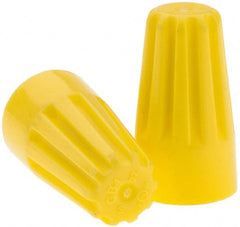 Value Collection - 1, 14 + & 1, 18 to 3, 12 AWG, 1,000 Volt (Lighting) & 600 Volt (Building Wire), Corrosion Resistant & Flame Retardant, Standard Twist on Wire Connector - Yellow, 221°F - Exact Tooling