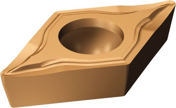 Sandvik Coromant - DCET32.503 UM Grade 1125 Carbide Turning Insert - TiAlN/AlCr2O3 Finish, 55° Diamond, 3/8" Inscr Circle, 5/32" Thick, 0.1mm Corner Radius - Exact Tooling