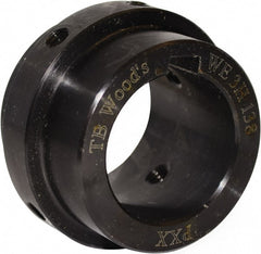 TB Wood's - 2-3/8" Bore, 5/8" x 5/16" Keyway Width x Depth, 4.48" Hub, WE20 Flexible Coupling Shaft Hub - 4.48" OD, 2.06" OAL, Steel, Type BTS - Exact Tooling