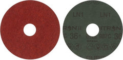 3M - 4-1/2" Diam 7/8" Hole 36+ Grit Fiber Disc - Very Coarse Grade, Ceramic, 13,300 Max RPM, Series 987C - Exact Tooling