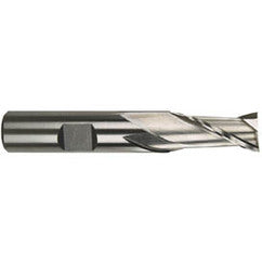 7/16 Dia. x 2-11/16 Overall Length 2-Flute Square End Cobalt SE End Mill-Round Shank-Center Cutting -Uncoated - Exact Tooling
