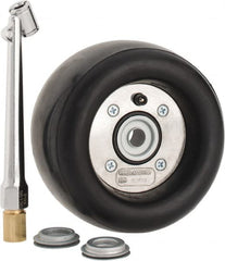 Dynabrade - 5" Wheel OD, 3-1/2" Wheel Width, 3,500 RPM, Composite, Pneumatic Wheel with Hub - 15-1/2" Long x 3-1/2" Wide, 1/2" Wheel Arbor Hole, For Use with 13206, 13207, 13507 & 13508 - Exact Tooling