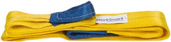Value Collection - 10' Long x 3" Wide, 4,800 Lb Vertical Capacity, 1 Ply, Polyester Web Sling - 3,800 Lb Choker Capacity, with Eye & Eye (Flat) - Exact Tooling