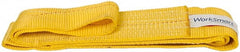 Value Collection - 6' Long x 4" Wide, 6,400 Lb Vertical Capacity, 1 Ply, Polyester Web Sling - 5,000 Lb Choker Capacity, with Eye & Eye (Flat) - Exact Tooling