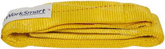Value Collection - 3' Long x 3" Wide, 8,600 Lb Vertical Capacity, 2 Ply, Polyester Web Sling - 6,900 Lb Choker Capacity, with Eye & Eye (Flat) - Exact Tooling