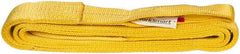 Value Collection - 12' Long x 3" Wide, 8,600 Lb Vertical Capacity, 2 Ply, Polyester Web Sling - 6,900 Lb Choker Capacity, with Eye & Eye (Flat) - Exact Tooling