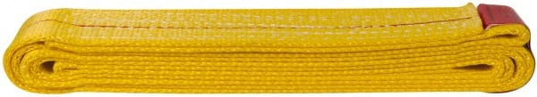Value Collection - 6' Long x 2" Wide, 6,400 Lb Vertical Capacity, 1 Ply, Polyester Web Sling - 5,000 Lb Choker Capacity, with Endless Sling - Exact Tooling