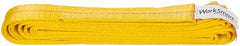 Value Collection - 12' Long x 2" Wide, 6,400 Lb Vertical Capacity, 1 Ply, Polyester Web Sling - 5,000 Lb Choker Capacity, with Endless Sling - Exact Tooling
