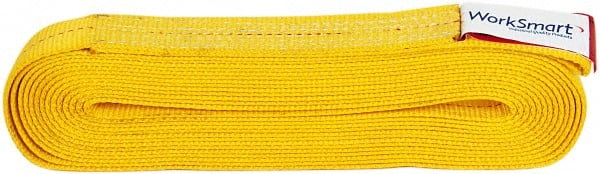 Value Collection - 20' Long x 2" Wide, 6,400 Lb Vertical Capacity, 1 Ply, Polyester Web Sling - 5,000 Lb Choker Capacity, with Endless Sling - Exact Tooling