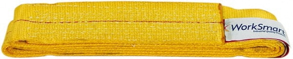 Value Collection - 4' Long x 3" Wide, 8,600 Lb Vertical Capacity, 1 Ply, Polyester Web Sling - 6,900 Lb Choker Capacity, with Endless Sling - Exact Tooling