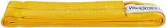 Value Collection - 6' Long x 3" Wide, 8,600 Lb Vertical Capacity, 1 Ply, Polyester Web Sling - 6,900 Lb Choker Capacity, with Endless Sling - Exact Tooling