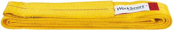 Value Collection - 8' Long x 3" Wide, 8,600 Lb Vertical Capacity, 1 Ply, Polyester Web Sling - 6,900 Lb Choker Capacity, with Endless Sling - Exact Tooling
