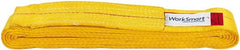 Value Collection - 12' Long x 3" Wide, 8,600 Lb Vertical Capacity, 1 Ply, Polyester Web Sling - 6,900 Lb Choker Capacity, with Endless Sling - Exact Tooling