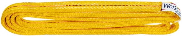 Value Collection - 6' Long x 1" Wide, 6,200 Lb Vertical Capacity, 2 Ply, Polyester Web Sling - 4,900 Lb Choker Capacity, with Endless Sling - Exact Tooling