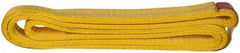Value Collection - 4' Long x 2" Wide, 12,200 Lb Vertical Capacity, 2 Ply, Polyester Web Sling - 9,800 Lb Choker Capacity, with Endless Sling - Exact Tooling