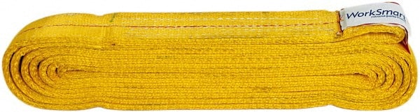 Value Collection - 12' Long x 2" Wide, 12,200 Lb Vertical Capacity, 2 Ply, Polyester Web Sling - 9,800 Lb Choker Capacity, with Endless Sling - Exact Tooling