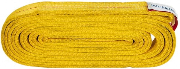 Value Collection - 16' Long x 2" Wide, 12,200 Lb Vertical Capacity, 2 Ply, Polyester Web Sling - 9,800 Lb Choker Capacity, with Endless Sling - Exact Tooling