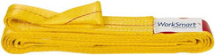 Value Collection - 16' Long x 2" Wide, 3,200 Lb Vertical Capacity, 1 Ply, Polyester Web Sling - 2,500 Lb Choker Capacity, with Eye & Eye (Twisted) - Exact Tooling