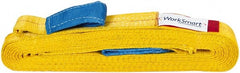 Value Collection - 20' Long x 2" Wide, 3,200 Lb Vertical Capacity, 1 Ply, Polyester Web Sling - 2,500 Lb Choker Capacity, with Eye & Eye (Twisted) - Exact Tooling