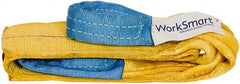 Value Collection - 4' Long x 3" Wide, 4,800 Lb Vertical Capacity, 1 Ply, Polyester Web Sling - 3,800 Lb Choker Capacity, with Eye & Eye (Twisted) - Exact Tooling