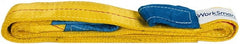 Value Collection - 6' Long x 2" Wide, 6,400 Lb Vertical Capacity, 2 Ply, Polyester Web Sling - 5,000 Lb Choker Capacity, with Eye & Eye (Twisted) - Exact Tooling