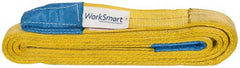 Value Collection - 10' Long x 2" Wide, 6,400 Lb Vertical Capacity, 2 Ply, Polyester Web Sling - 5,000 Lb Choker Capacity, with Eye & Eye (Twisted) - Exact Tooling