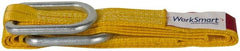 Value Collection - 8' Long x 2" Wide, 3,200 Lb Vertical Capacity, 1 Ply, Polyester Web Sling - 2,500 Lb Choker Capacity, with Hardware (Unilink) - Exact Tooling