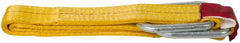 Value Collection - 6' Long x 2" Wide, 6,400 Lb Vertical Capacity, 2 Ply, Polyester Web Sling - 5,000 Lb Choker Capacity, with Hardware (Unilink) - Exact Tooling