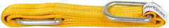 Value Collection - 8' Long x 2" Wide, 6,400 Lb Vertical Capacity, 2 Ply, Polyester Web Sling - 5,000 Lb Choker Capacity, with Hardware (Unilink) - Exact Tooling