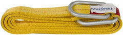 Value Collection - 12' Long x 2" Wide, 6,400 Lb Vertical Capacity, 2 Ply, Polyester Web Sling - 5,000 Lb Choker Capacity, with Hardware (Unilink) - Exact Tooling
