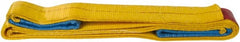 Value Collection - 8' Long x 2" Wide, 3,200 Lb Vertical Capacity, 1 Ply, Polyester Web Sling - 2,500 Lb Choker Capacity, with Eye & Eye (Flat) - Exact Tooling
