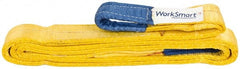 Value Collection - 10' Long x 3" Wide, 8,600 Lb Vertical Capacity, 2 Ply, Polyester Web Sling - 6,900 Lb Choker Capacity, with Eye & Eye (Flat) - Exact Tooling