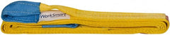 Value Collection - 8' Long x 2" Wide, 3,200 Lb Vertical Capacity, 1 Ply, Polyester Web Sling - 2,500 Lb Choker Capacity, with Eye & Eye (Twisted) - Exact Tooling