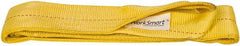 Value Collection - 6' Long x 4" Wide, 11,500 Lb Vertical Capacity, 2 Ply, Polyester Web Sling - 9,200 Lb Choker Capacity, with Eye & Eye (Twisted) - Exact Tooling