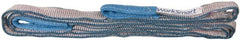 Value Collection - 12' Long x 2" Wide, 3,200 Lb Vertical Capacity, 1 Ply, Polyester Web Sling - 2,500 Lb Choker Capacity, Silver (Color), with Eye & Eye (Flat) - Exact Tooling