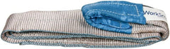 Value Collection - 5' Long x 3" Wide, 4,800 Lb Vertical Capacity, 1 Ply, Polyester Web Sling - 3,800 Lb Choker Capacity, with Eye & Eye (Flat) - Exact Tooling
