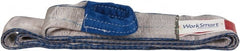 Value Collection - 12' Long x 3" Wide, 4,800 Lb Vertical Capacity, 1 Ply, Polyester Web Sling - 3,800 Lb Choker Capacity, with Eye & Eye (Flat) - Exact Tooling