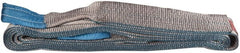 Value Collection - 18' Long x 3" Wide, 4,800 Lb Vertical Capacity, 1 Ply, Polyester Web Sling - 3,800 Lb Choker Capacity, with Eye & Eye (Flat) - Exact Tooling